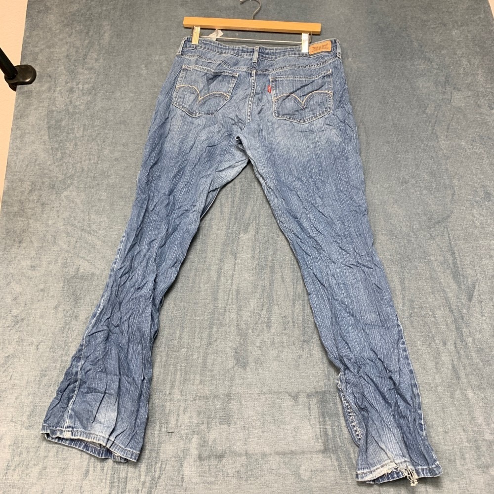 Levi's 518 Superlow Jeans Women 32W Blue Denim Medium Wash Pockets Everyday Wear